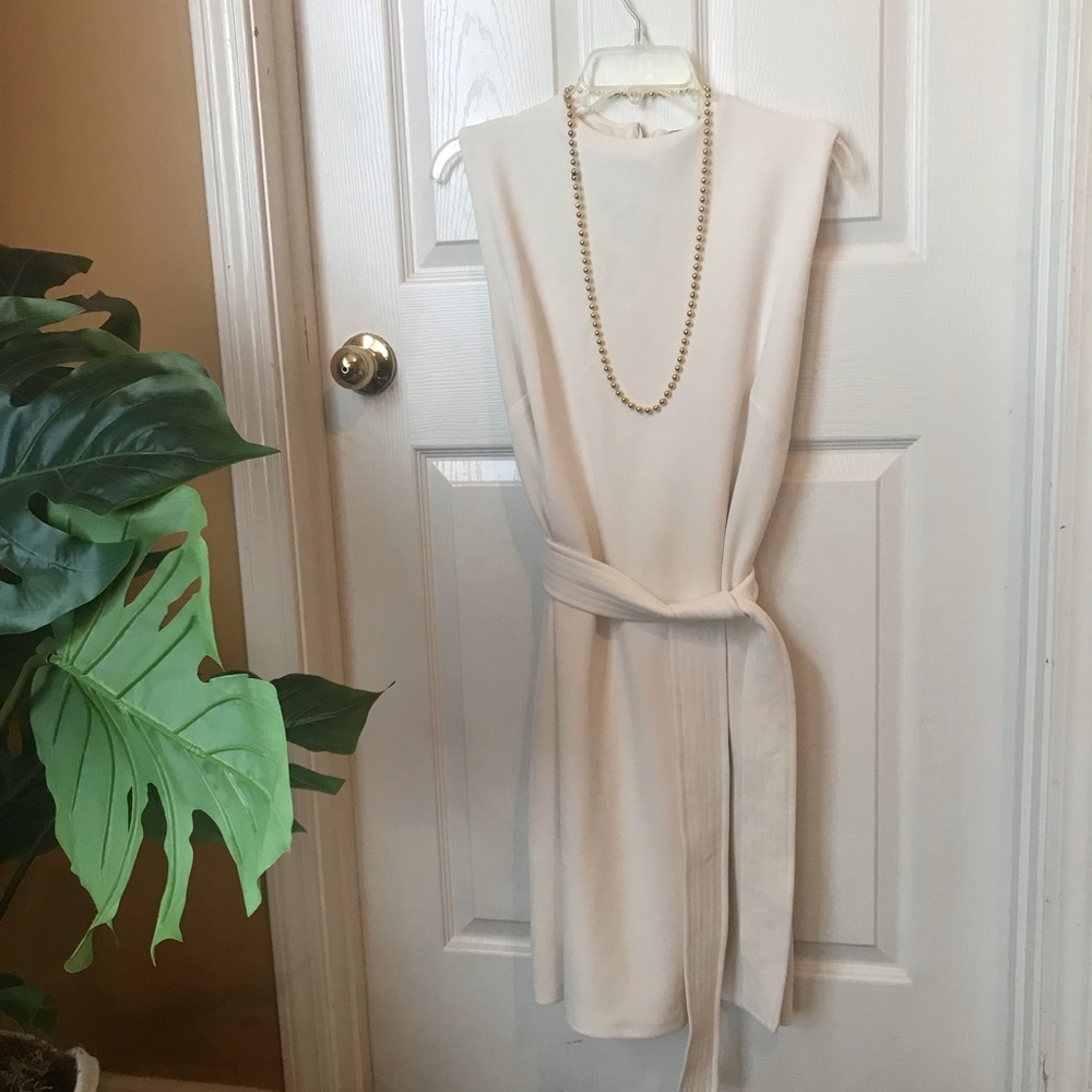 H&M Cream Belted Dress sz Large